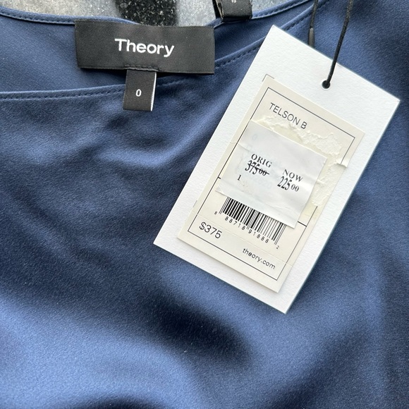 Theory Telson Navy Slip Dress - Picture 4 of 4